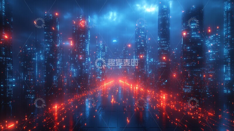 高清大图下载【趣麦麦图】数字城市转换2