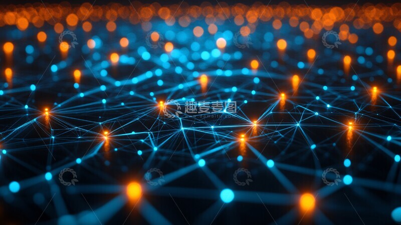 高清大图下载【趣麦麦图】网络连接数字背景