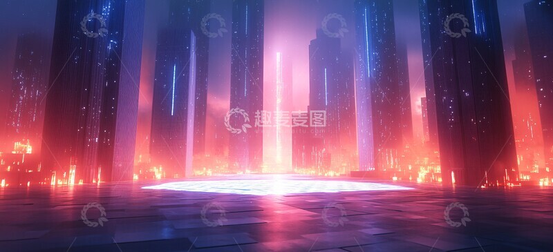 高清大图下载【趣麦麦图】电光城柱电光城柱闪电