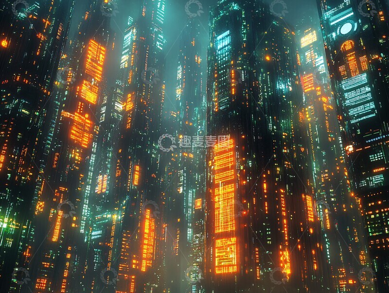 高清大图下载【趣麦麦图】人工智慧都市2