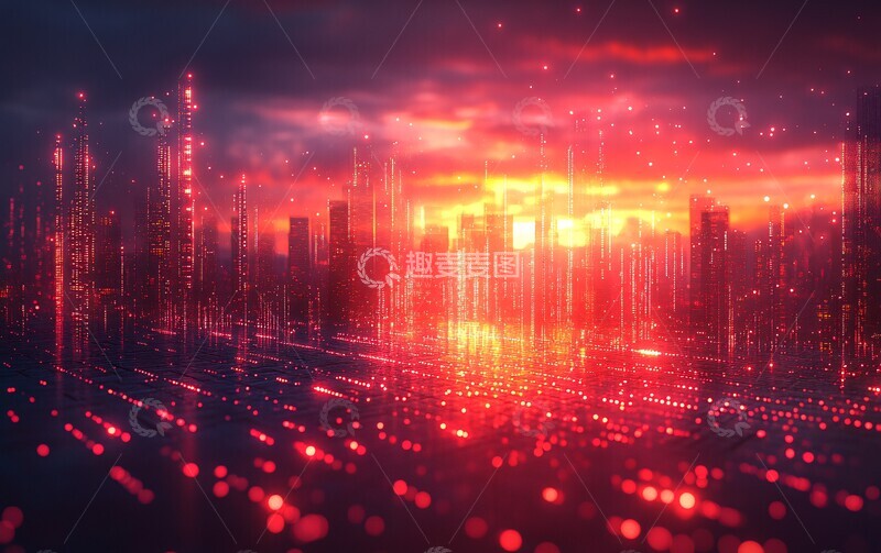 高清大图下载【趣麦麦图】数据金融背景