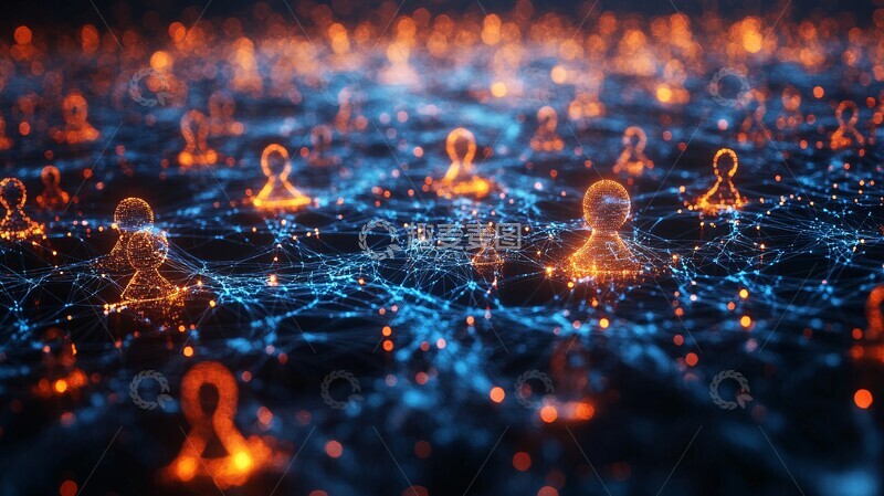 高清大图下载【趣麦麦图】区块链社交网络1