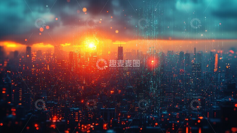 高清大图下载【趣麦麦图】全息都市幻影