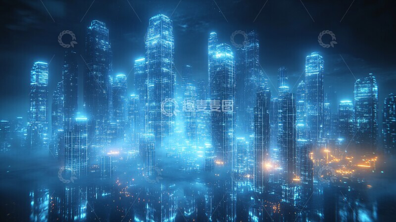 高清大图下载【趣麦麦图】未来都市群未来都市建筑1