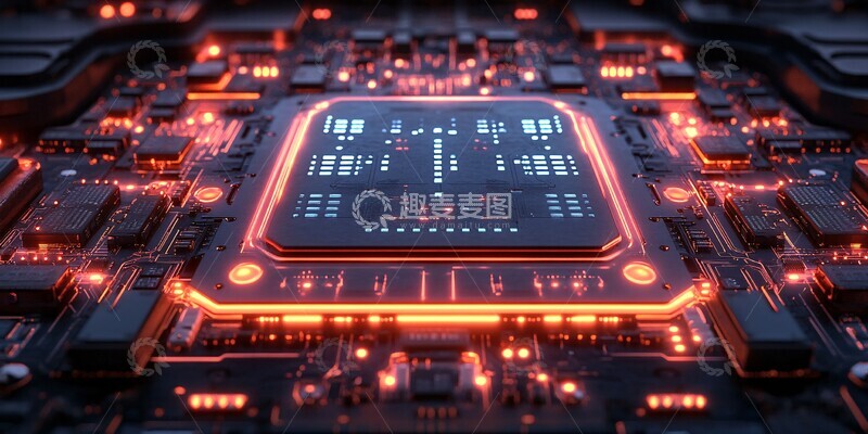 高清大图下载【趣麦麦图】虚拟芯片蓝光