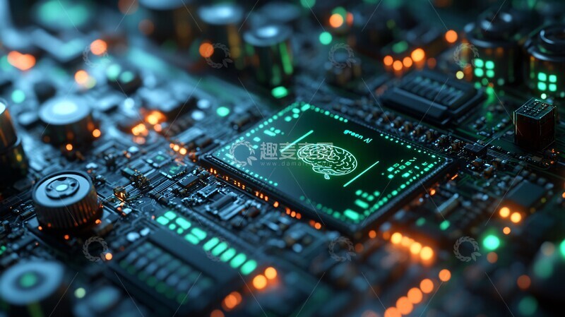 高清大图下载【趣麦麦图】绿色人工智能