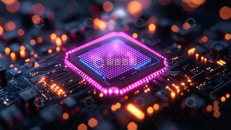 高清大图下载【趣麦麦图】蓝色紫色芯片3