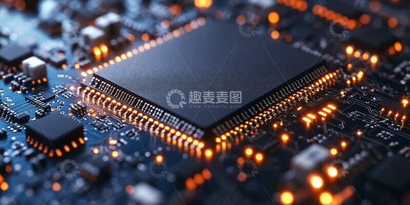 高清大图下载【趣麦麦图】虚拟芯片蓝光1