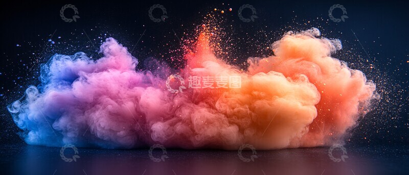 高清大图下载【趣麦麦图】水彩泼墨水彩泼墨多色2