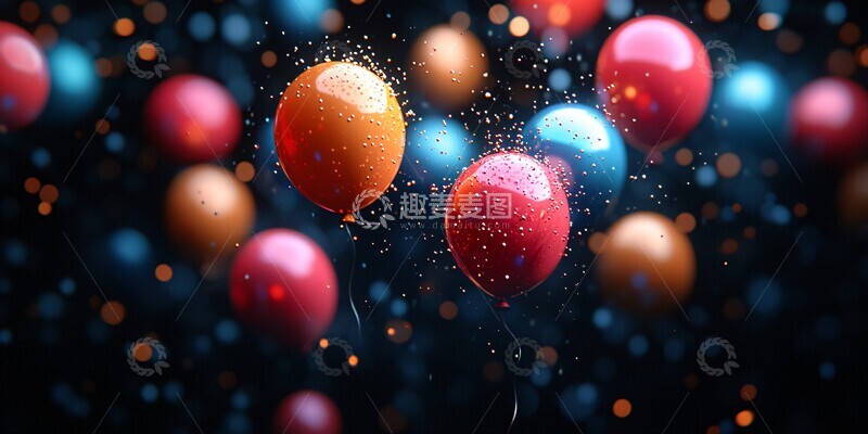 高清大图下载【趣麦麦图】气球与梦境气球梦境黑色