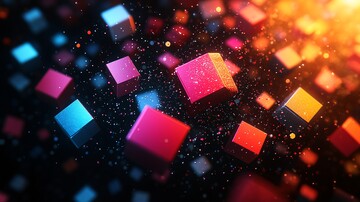 色块浮动光影