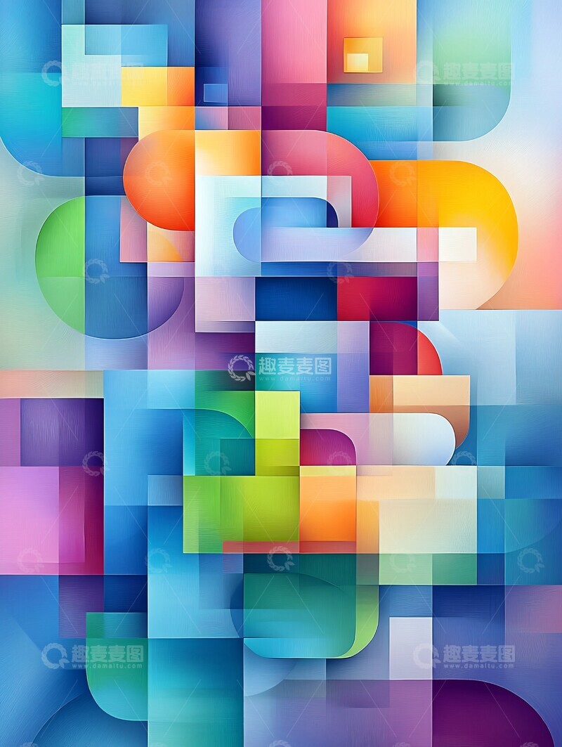 高清大图下载【趣麦麦图】几何形体码艺术1