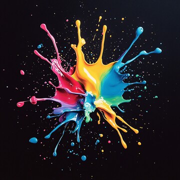 多彩喷溅多彩喷溅颜料2