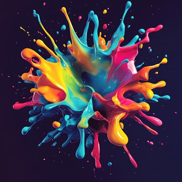 多彩喷溅多彩喷溅颜料1