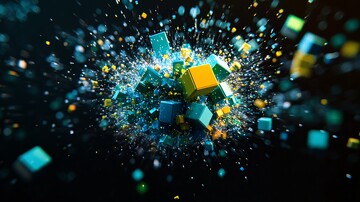 爆炸立方体爆炸立方体蓝色1