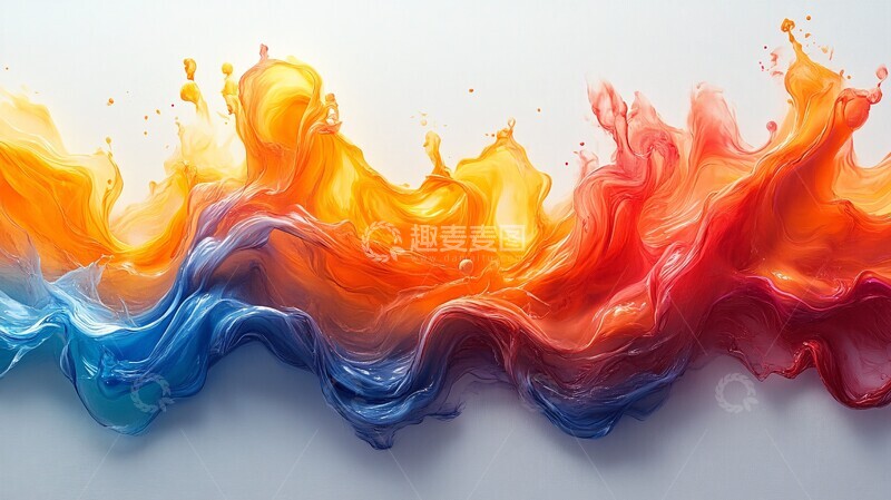高清大图下载【趣麦麦图】色彩流动色彩流动白色2