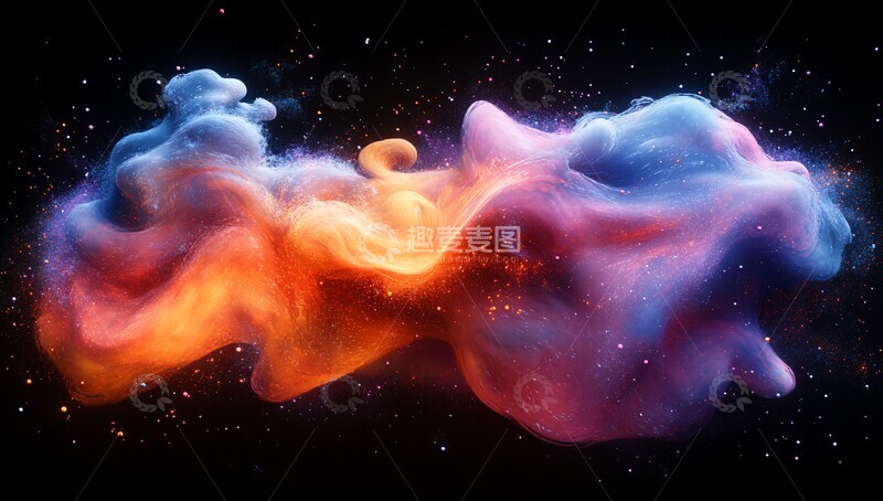 高清大图下载【趣麦麦图】彩色颜料爆炸2