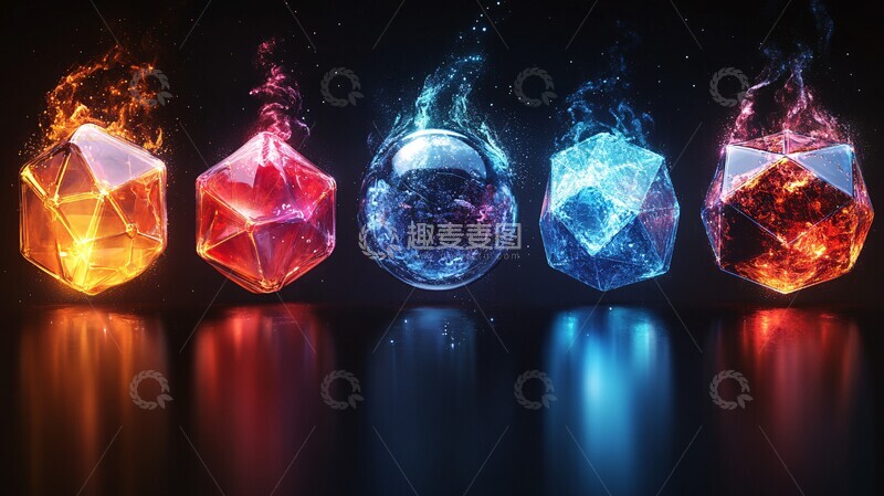 高清大图下载【趣麦麦图】几何光影球几何光影形状1