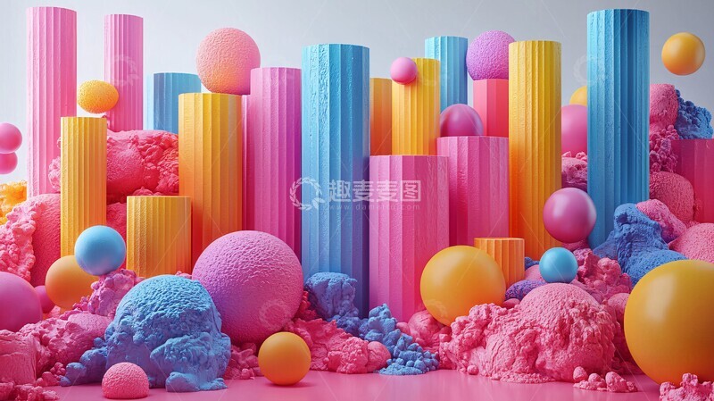 高清大图下载【趣麦麦图】广告彩色展示