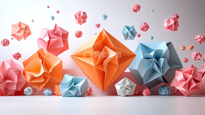 高清大图下载【趣麦麦图】折纸立体造型