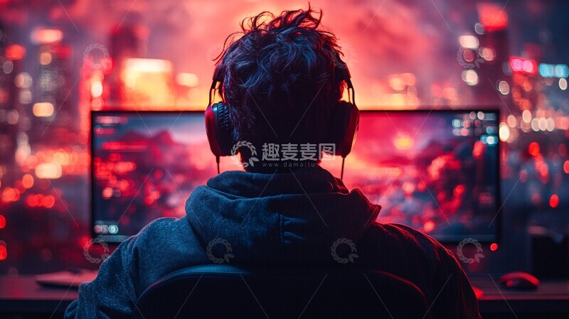 高清大图下载【趣麦麦图】电竞游戏炫彩画面1