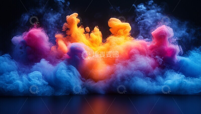 高清大图下载【趣麦麦图】彩色颜料爆炸1