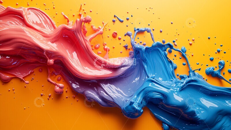 高清大图下载【趣麦麦图】三维油漆泼溅背景2