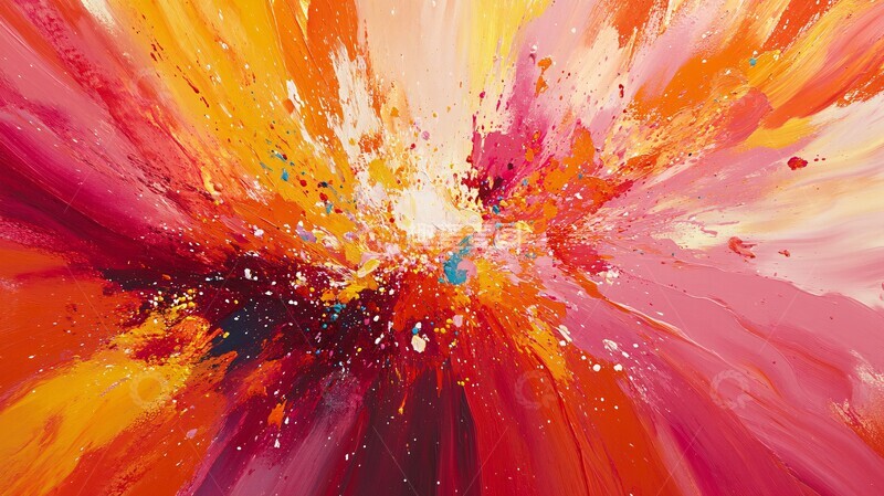 高清大图下载【趣麦麦图】颜料和粉末爆炸2