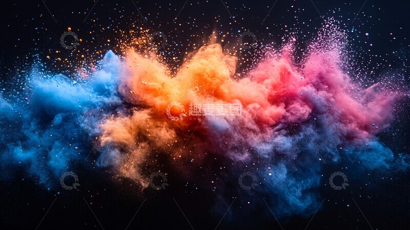 高清大图下载【趣麦麦图】色彩爆炸色彩爆炸粉末