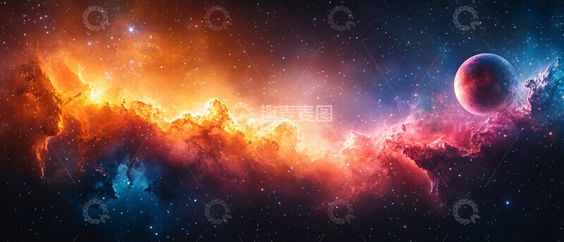 高清大图下载【趣麦麦图】多彩星际爆炸图1