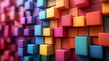 彩色立方体背景8