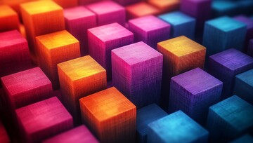 彩色立方体背景7