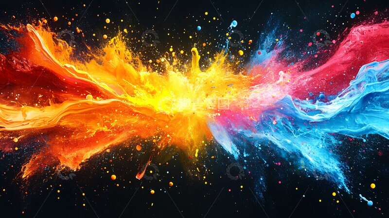 高清大图下载【趣麦麦图】色彩爆炸背景