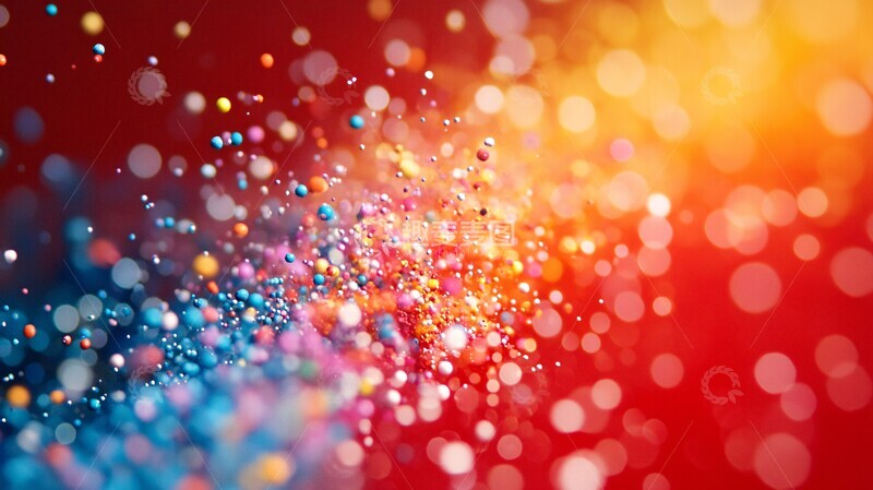 高清大图下载【趣麦麦图】彩色塑料颗粒爆炸