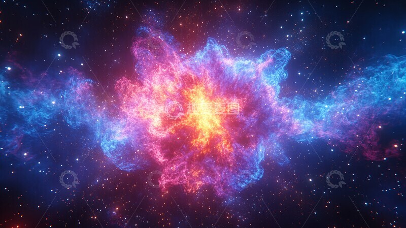 高清大图下载【趣麦麦图】新年烟花绽放夜空2