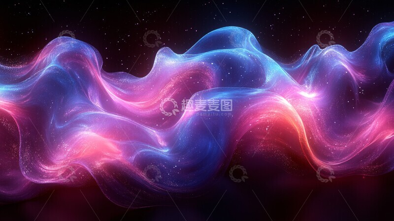 高清大图下载【趣麦麦图】紫色蓝色流体2