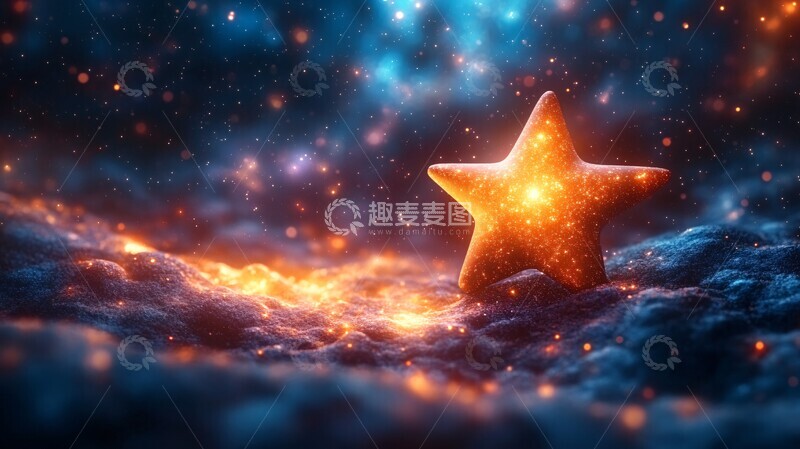 高清大图下载【趣麦麦图】星星烟花渲染2