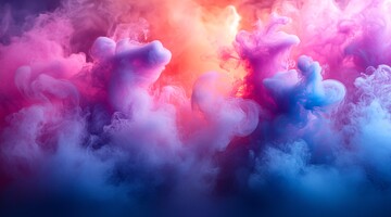 粉紫蓝水墨背景