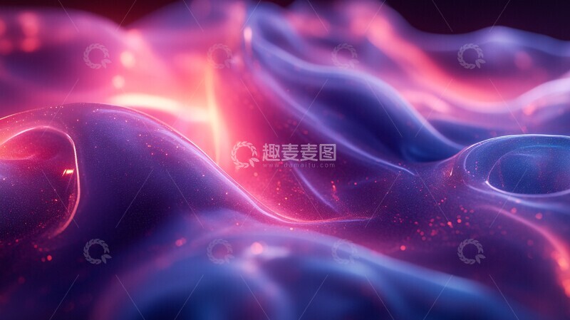 高清大图下载【趣麦麦图】紫色蓝色流体1