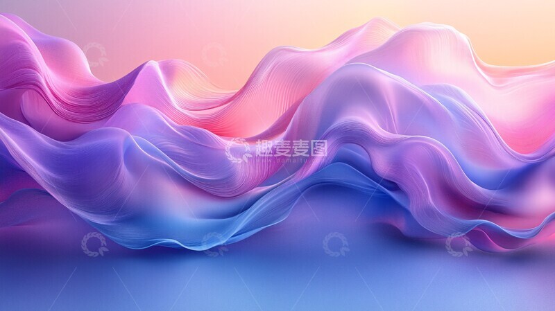 高清大图下载【趣麦麦图】三维波纹流体形状1