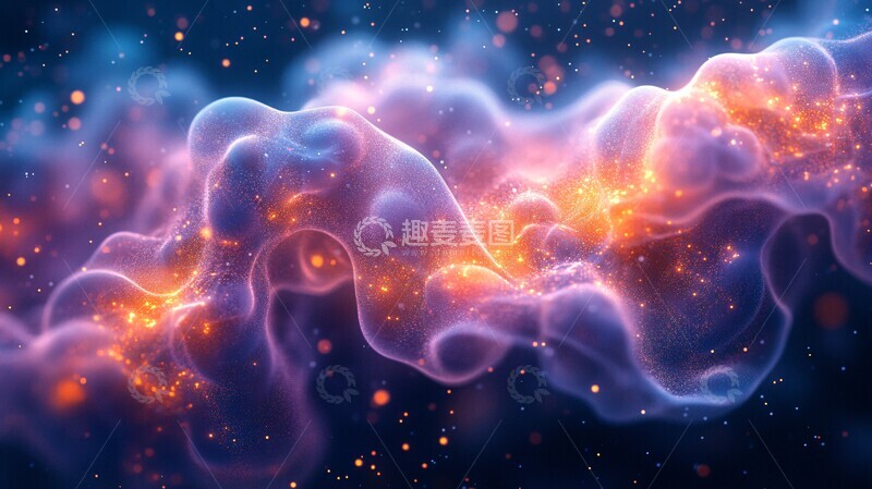 高清大图下载【趣麦麦图】粒子几何变幻