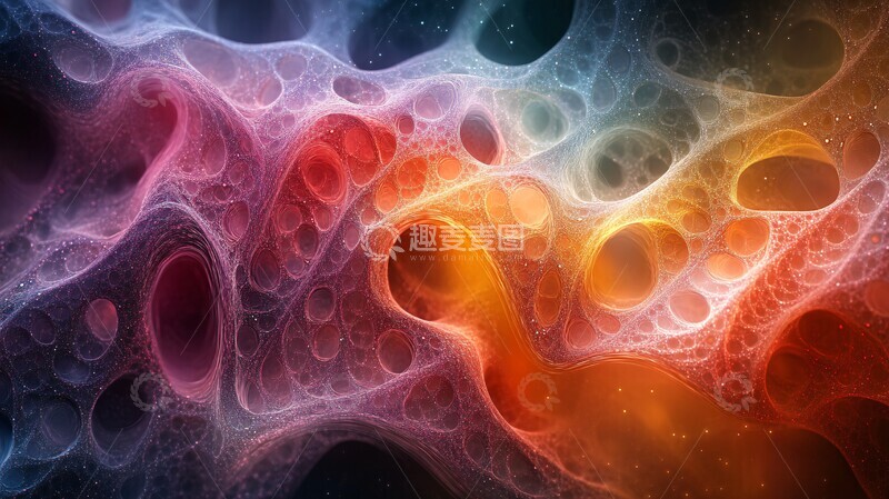 高清大图下载【趣麦麦图】粒子几何变幻1