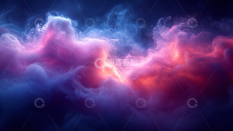 高清大图下载【趣麦麦图】蓝色紫色烟雾3