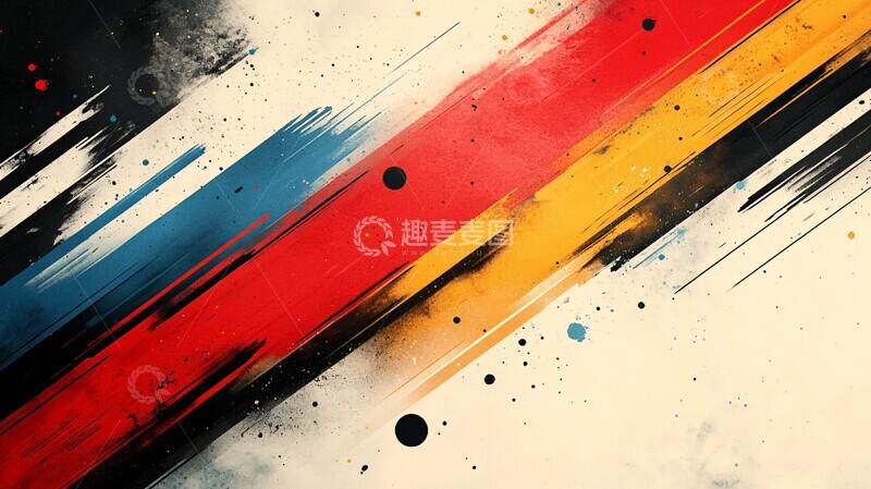 高清大图下载【趣麦麦图】线条碰撞色彩1