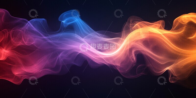 高清大图下载【趣麦麦图】彩色烟雾细线1