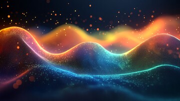 电子数字风电子数字绿色