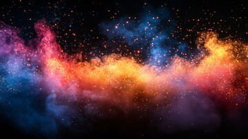 烟花升腾的轮廓