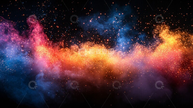 高清大图下载【趣麦麦图】烟花升腾的轮廓