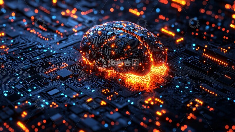 高清大图下载【趣麦麦图】人工智能抽象背景1
