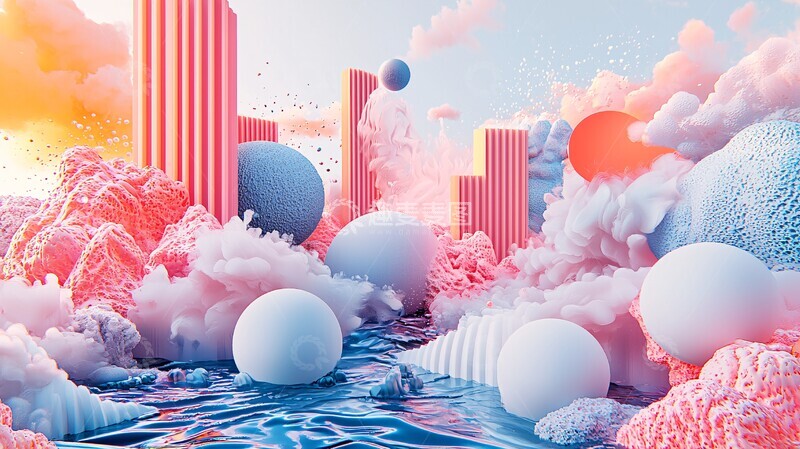 高清大图下载【趣麦麦图】幻彩横幅界面设计2